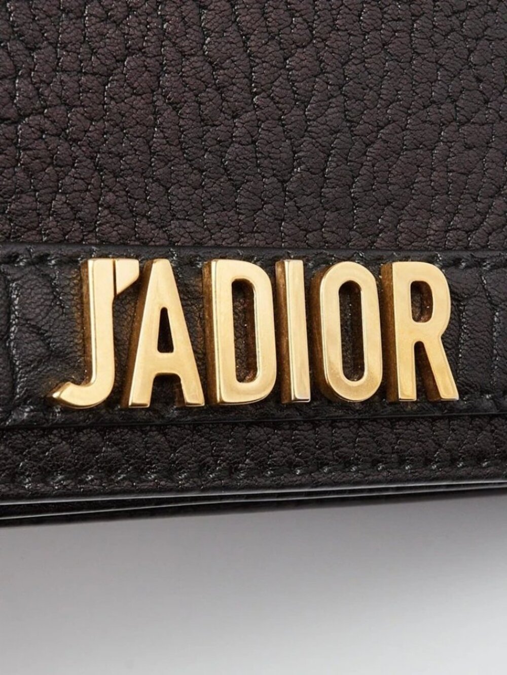 Christian Dior Black Pebbled Calfskin Leather J'ADIOR Wallet on Chain Clutch Bag - Picture 10 of 11